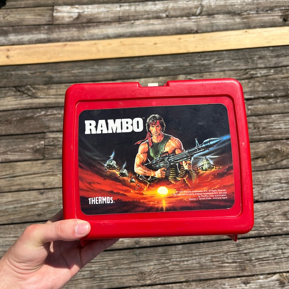 Rambo Thermos Lunchbox & Thermos Set 1985